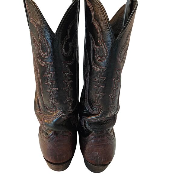 Men\'s Justin Lizard Skin Boots, Size 8 D